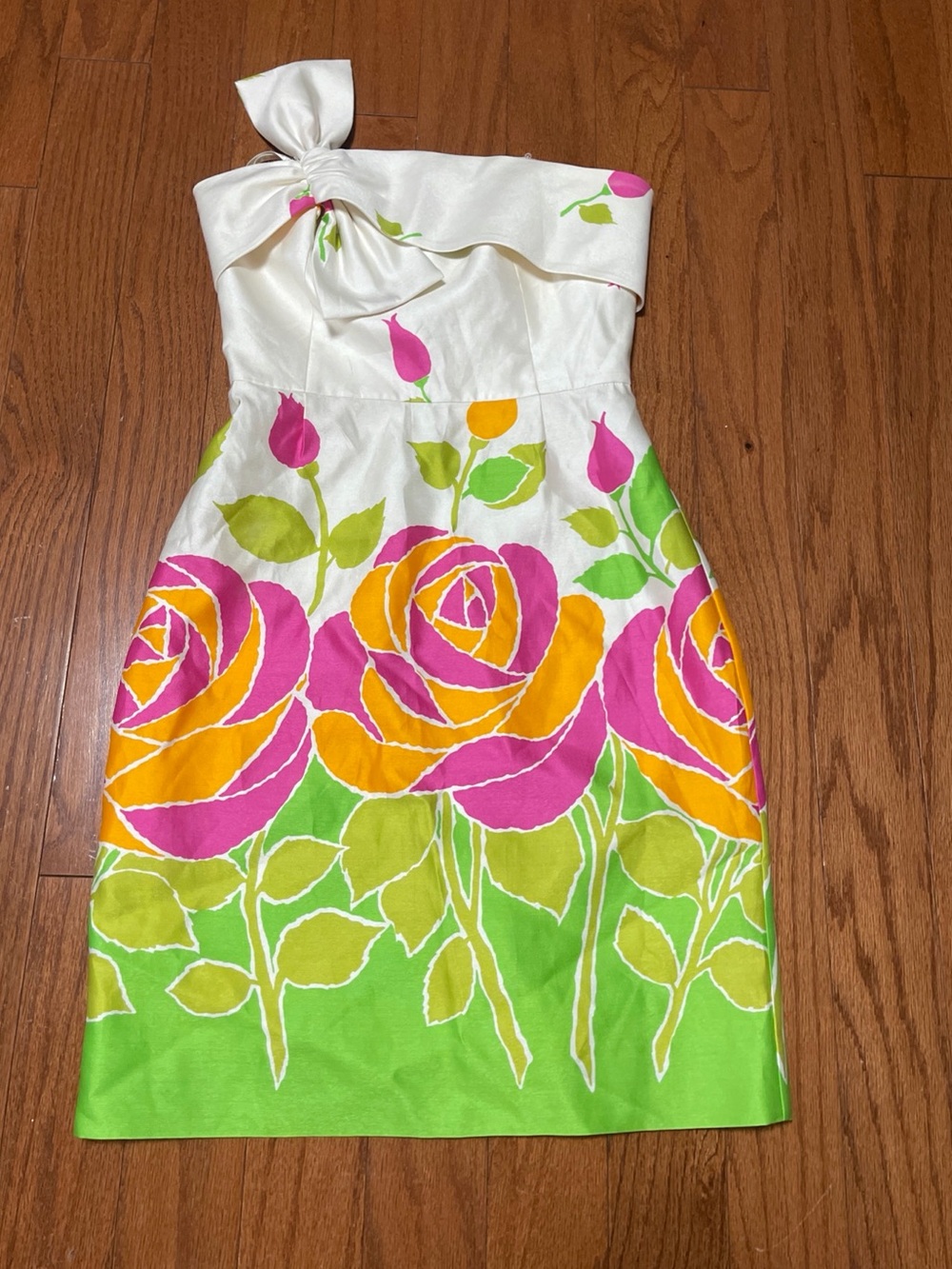 Kate Spade Floral Strapless casual Sundress Missing BELT Sz 0 Summer